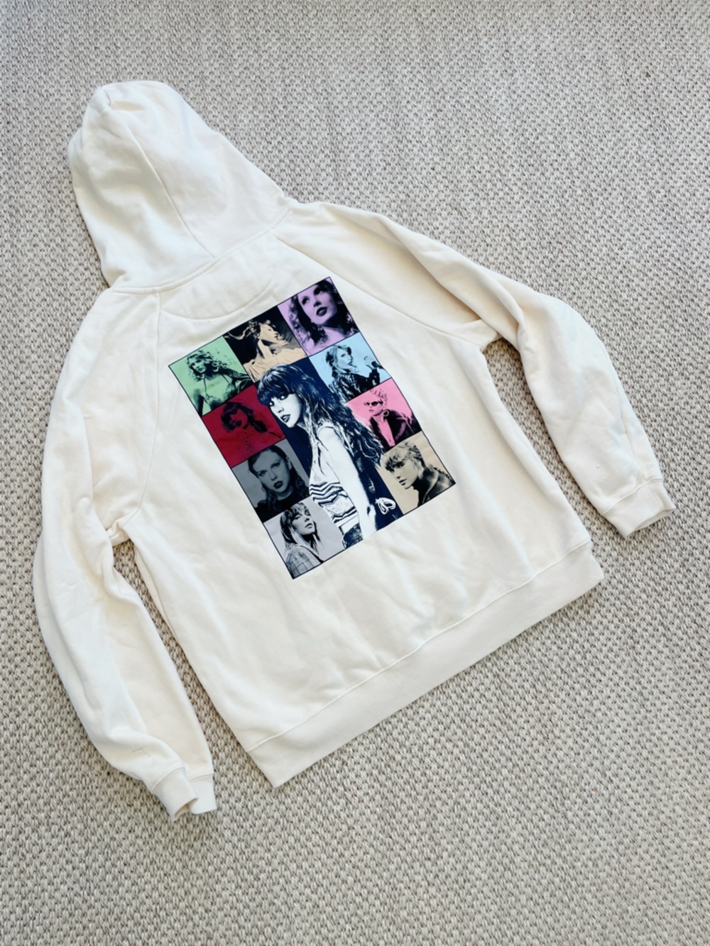 Taylor Swift The Eras Tour Exclusive Hoodie Beige Cream Size XL Worn Once